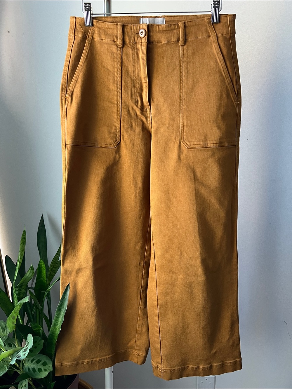 Everlane Wide-Leg Chinos in Mustard
